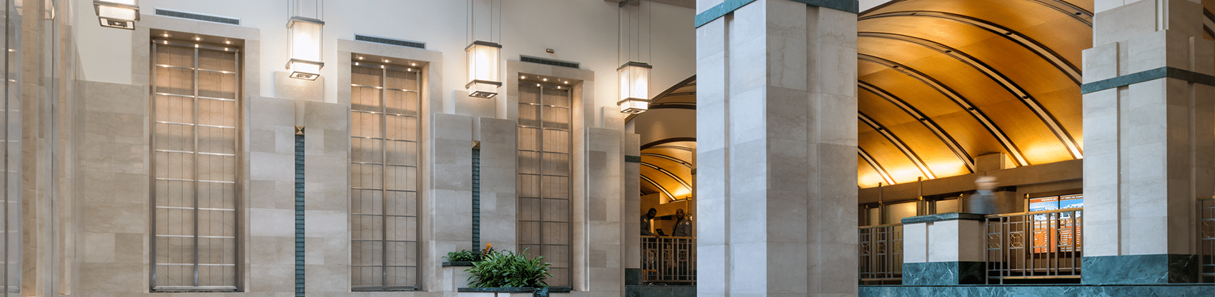 Franklin Court's Main Lobby and Atrium